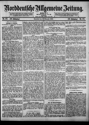 Norddeutsche allgemeine Zeitung vom 19.11.1910