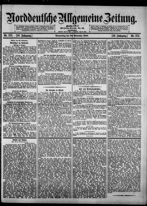 Norddeutsche allgemeine Zeitung vom 24.11.1910