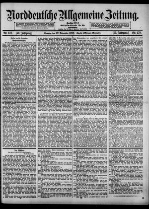 Norddeutsche allgemeine Zeitung vom 27.11.1910