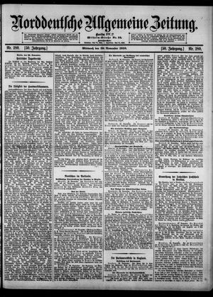 Norddeutsche allgemeine Zeitung vom 30.11.1910