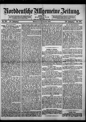 Norddeutsche allgemeine Zeitung vom 21.12.1910