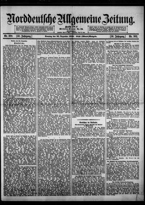 Norddeutsche allgemeine Zeitung vom 25.12.1910