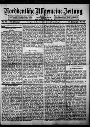 Norddeutsche allgemeine Zeitung vom 25.12.1910