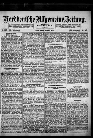Norddeutsche allgemeine Zeitung vom 30.12.1910