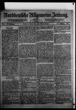 Norddeutsche allgemeine Zeitung vom 01.01.1911