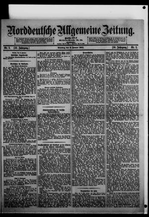 Norddeutsche allgemeine Zeitung vom 03.01.1911