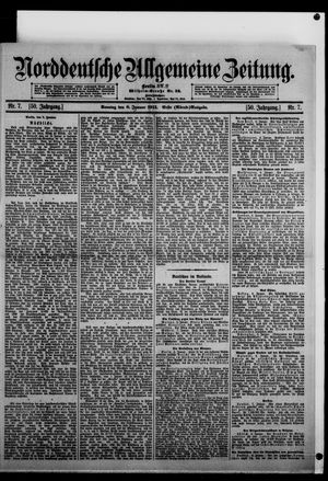Norddeutsche allgemeine Zeitung vom 08.01.1911