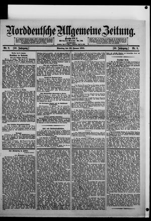 Norddeutsche allgemeine Zeitung vom 10.01.1911