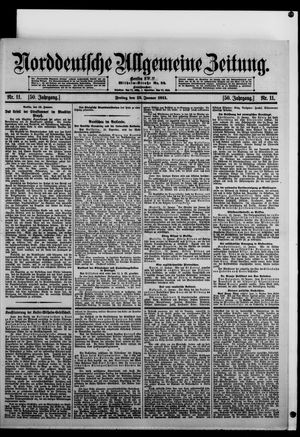 Norddeutsche allgemeine Zeitung vom 13.01.1911