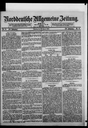 Norddeutsche allgemeine Zeitung vom 17.01.1911