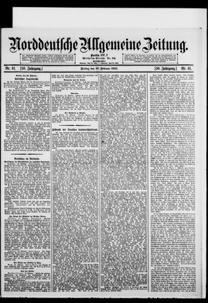 Norddeutsche allgemeine Zeitung on Feb 17, 1911