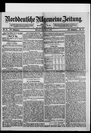 Norddeutsche allgemeine Zeitung vom 22.02.1911
