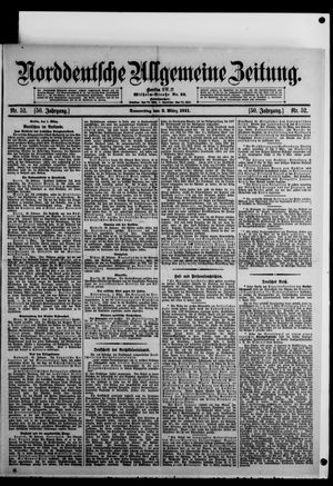 Norddeutsche allgemeine Zeitung vom 02.03.1911