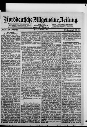 Norddeutsche allgemeine Zeitung vom 10.03.1911