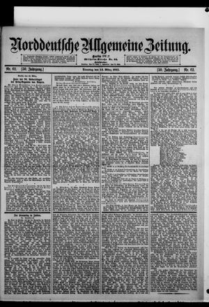 Norddeutsche allgemeine Zeitung vom 14.03.1911