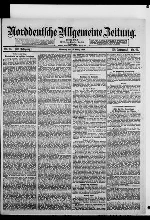 Norddeutsche allgemeine Zeitung on Mar 15, 1911