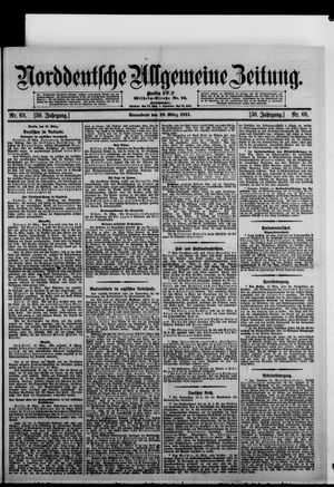 Norddeutsche allgemeine Zeitung on Mar 18, 1911