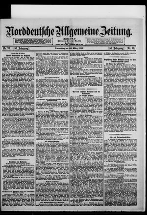 Norddeutsche allgemeine Zeitung vom 30.03.1911