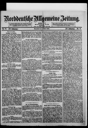 Norddeutsche allgemeine Zeitung vom 01.04.1911