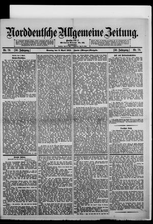 Norddeutsche allgemeine Zeitung vom 02.04.1911