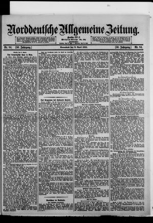 Norddeutsche allgemeine Zeitung vom 08.04.1911