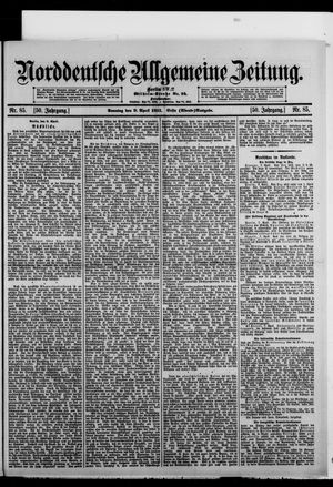 Norddeutsche allgemeine Zeitung vom 09.04.1911