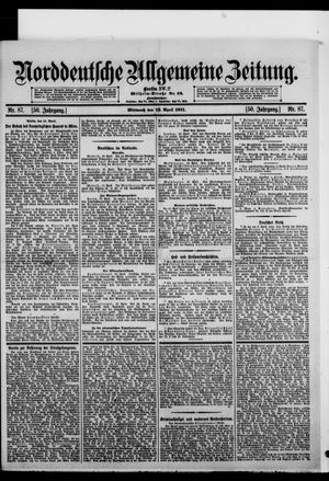 Norddeutsche allgemeine Zeitung vom 12.04.1911