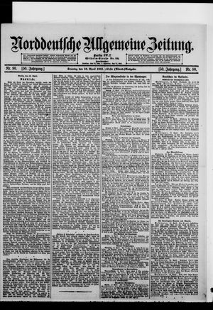 Norddeutsche allgemeine Zeitung vom 16.04.1911