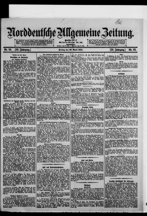 Norddeutsche allgemeine Zeitung on Apr 21, 1911