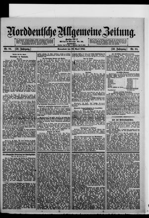 Norddeutsche allgemeine Zeitung vom 22.04.1911