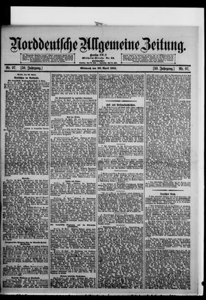 Norddeutsche allgemeine Zeitung on Apr 26, 1911