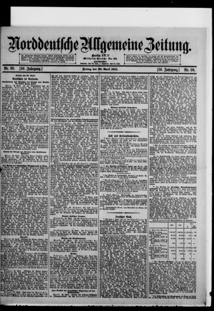Norddeutsche allgemeine Zeitung vom 28.04.1911