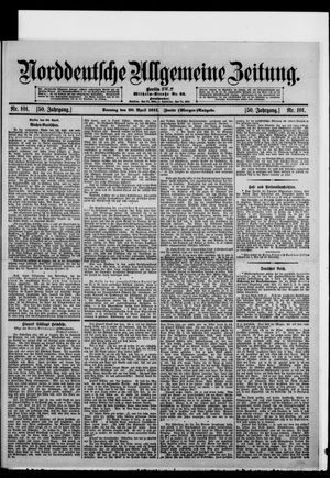 Norddeutsche allgemeine Zeitung on Apr 30, 1911