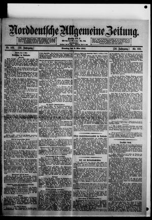 Norddeutsche allgemeine Zeitung vom 02.05.1911