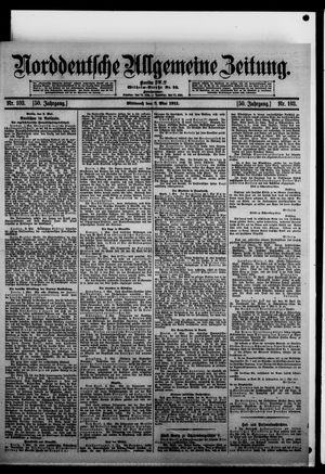 Norddeutsche allgemeine Zeitung vom 03.05.1911