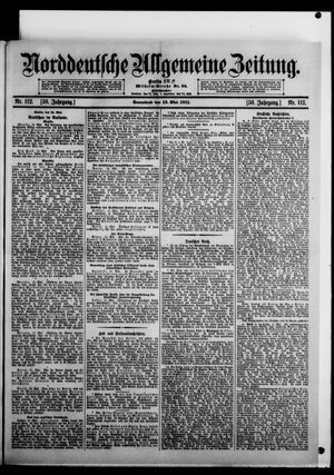 Norddeutsche allgemeine Zeitung vom 13.05.1911