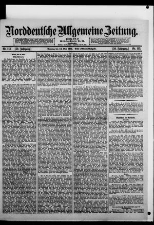 Norddeutsche allgemeine Zeitung vom 14.05.1911