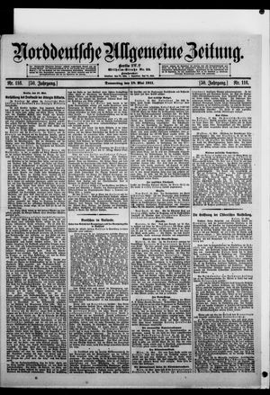 Norddeutsche allgemeine Zeitung vom 18.05.1911