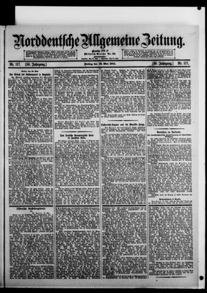 Norddeutsche allgemeine Zeitung vom 19.05.1911
