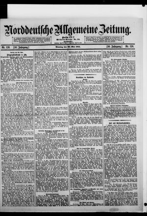 Norddeutsche allgemeine Zeitung vom 23.05.1911