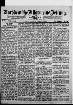 Norddeutsche allgemeine Zeitung vom 28.05.1911