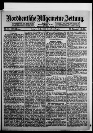 Norddeutsche allgemeine Zeitung vom 18.06.1911