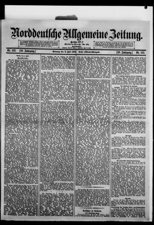 Norddeutsche allgemeine Zeitung vom 02.07.1911