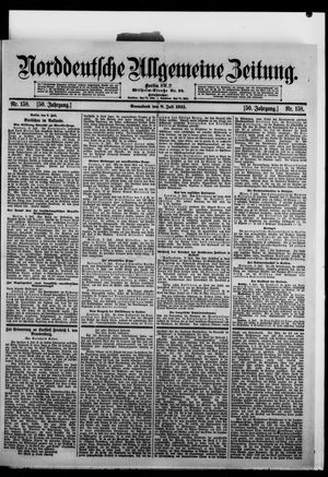 Norddeutsche allgemeine Zeitung vom 08.07.1911