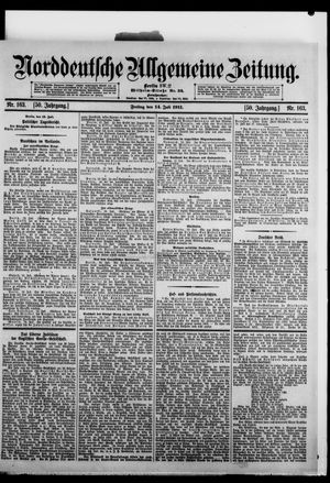 Norddeutsche allgemeine Zeitung vom 14.07.1911
