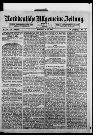 Norddeutsche allgemeine Zeitung vom 26.07.1911