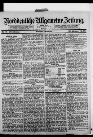 Norddeutsche allgemeine Zeitung on Aug 2, 1911