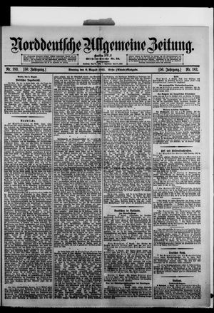 Norddeutsche allgemeine Zeitung vom 06.08.1911