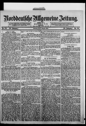 Norddeutsche allgemeine Zeitung vom 08.08.1911