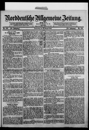 Norddeutsche allgemeine Zeitung vom 10.08.1911